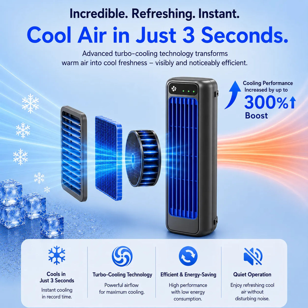 ClimateX - Mobile Climate Cooler – No installation required | Cools instantly with one press