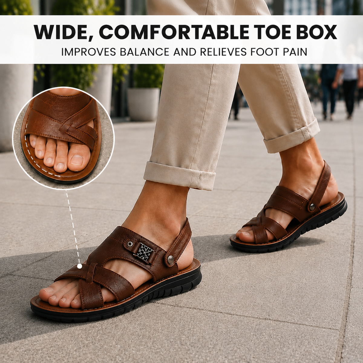 OrthoFeel - Pain-Relieving Comfort Sandals | Non-Slip & Lightweight