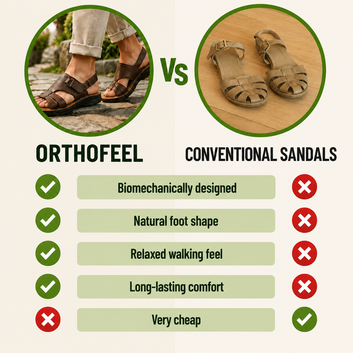OrthoFeel - Pain-Relieving Comfort Sandals | Non-Slip & Lightweight