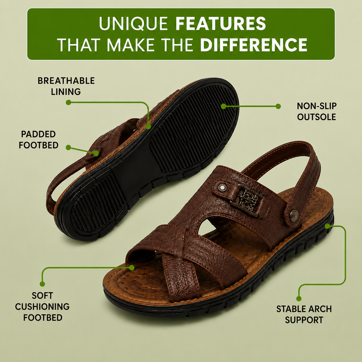 OrthoFeel - Pain-Relieving Comfort Sandals | Non-Slip & Lightweight