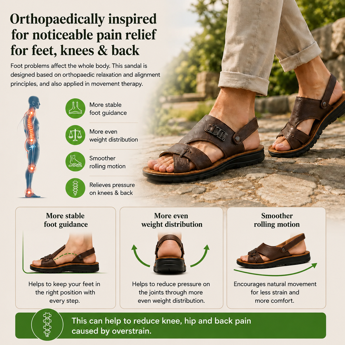 OrthoFeel - Pain-Relieving Comfort Sandals | Non-Slip & Lightweight