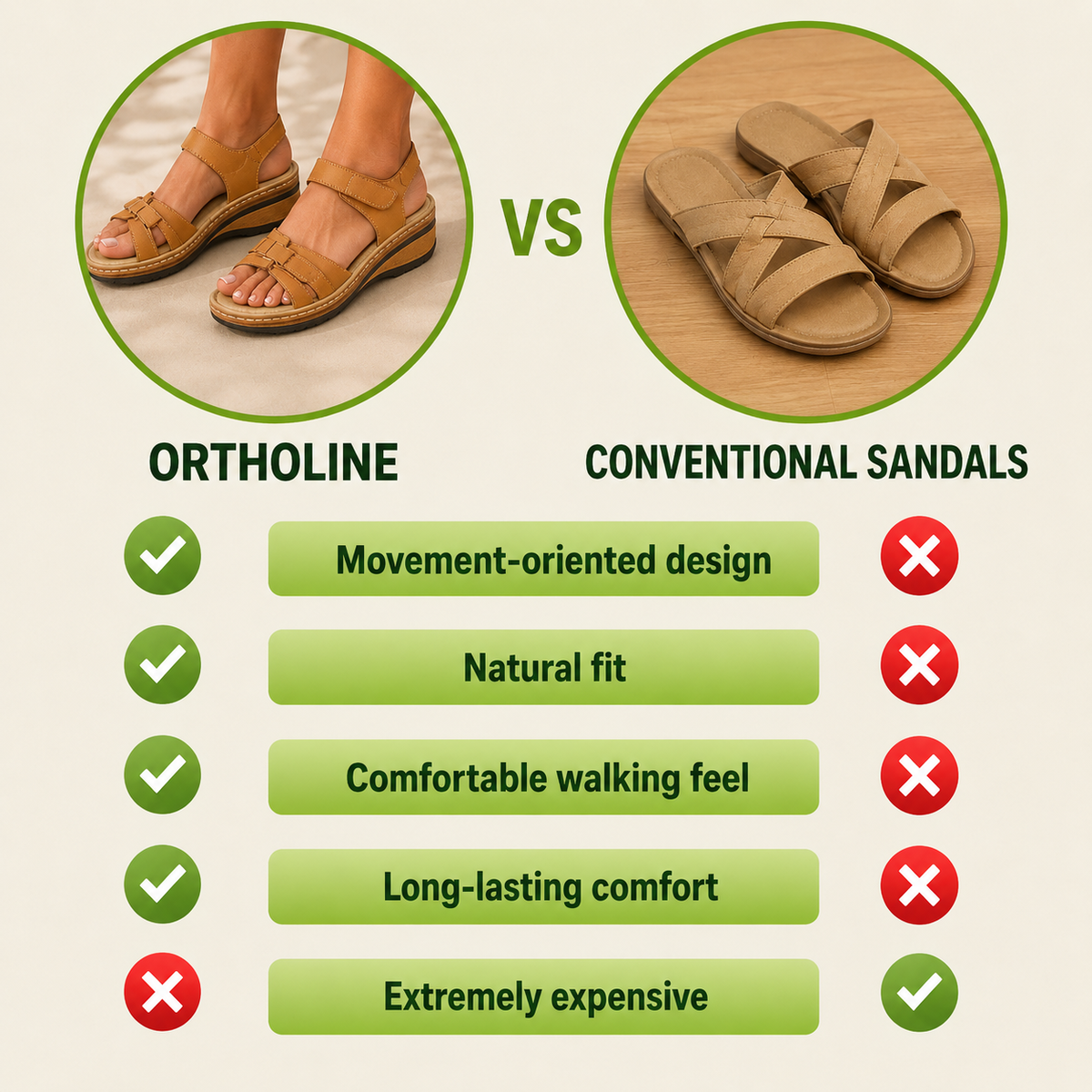 Ortholine — Pain-relieving comfort sandals | Non-slip & lightweight