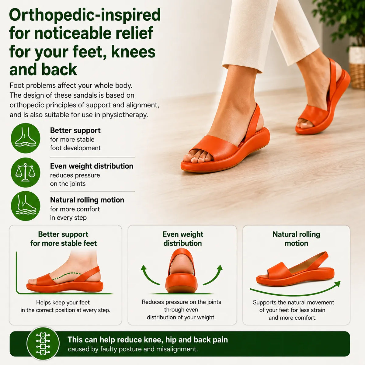 OrthoSandal — Pain-relieving comfort sandals | Non-slip & lightweight