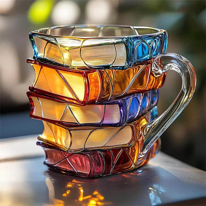 Handmade 3D reading happiness book mug - Original