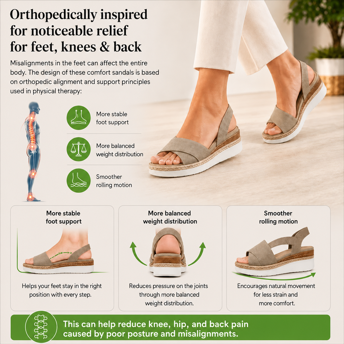 OrthoStella - Pain-relieving comfort sandals | Non-slip & lightweight