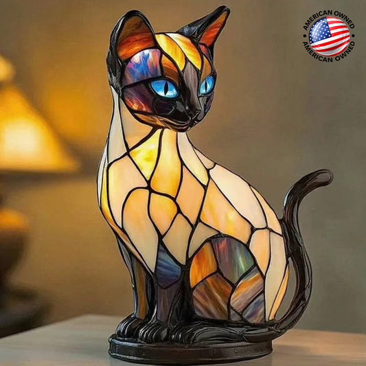 Luna luminous cat - handmade lamp that makes hearts shine