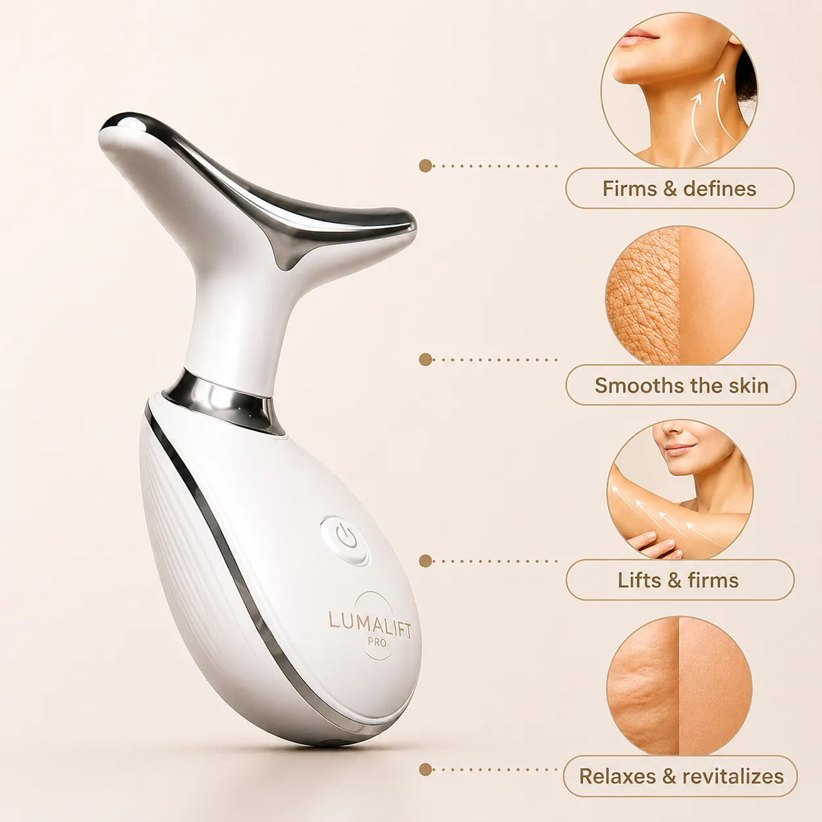 LumaLift Pro – 3-in-1 firming & massage device for face, arms & body